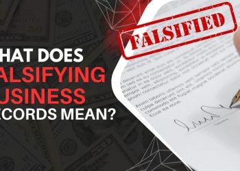 What does falsifying business records mean